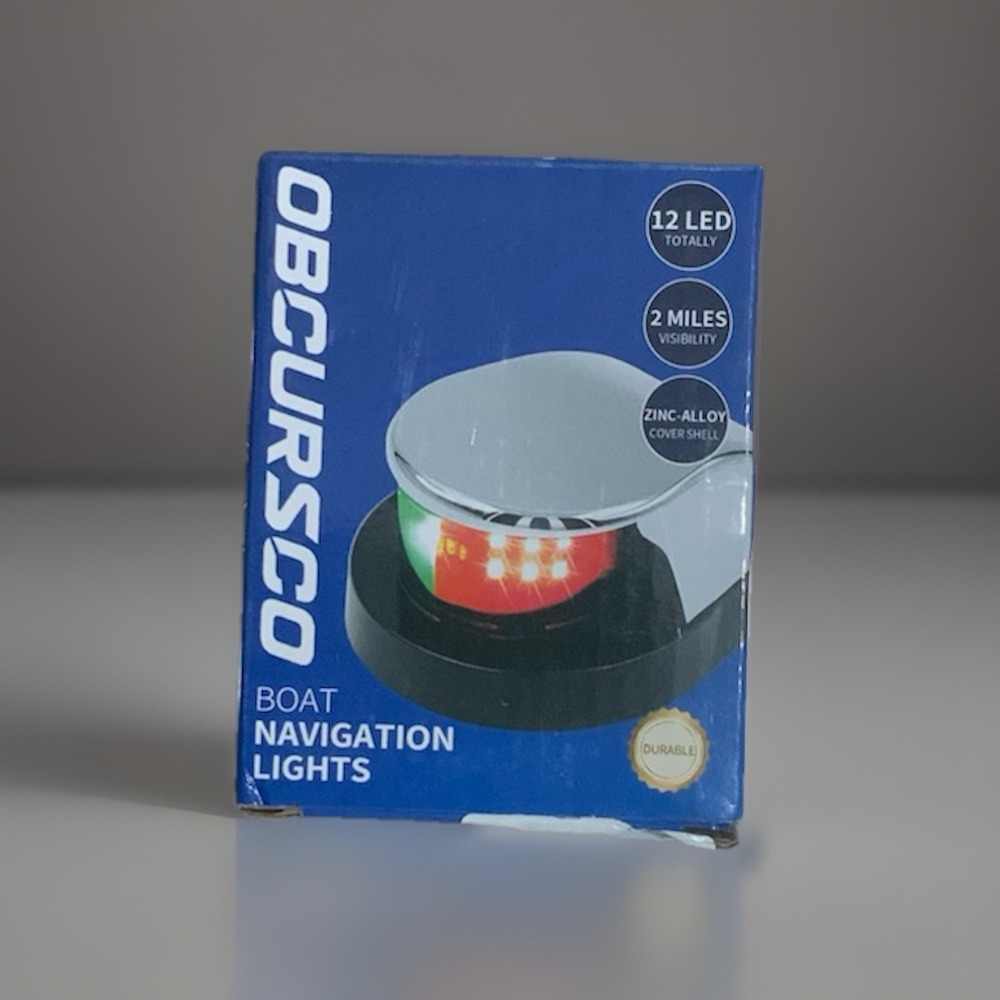 Obcursco Boat Navigation Lights Red Green Marine LED Bow Lights IP67 Waterproof